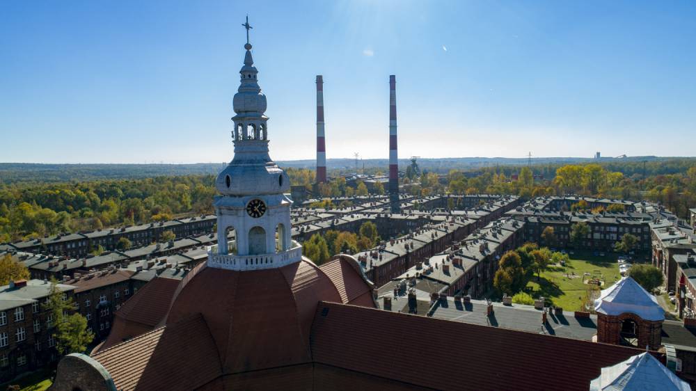 Ż&oacute;łty szlak rowerowy nr 5 w Katowicach